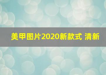 美甲图片2020新款式 清新